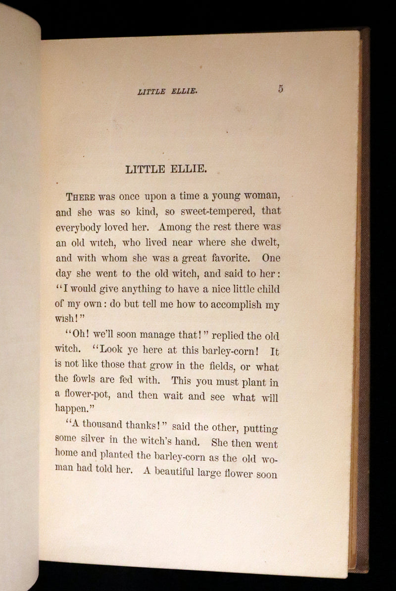 1877 Scarce Edition - Hans Christian Andersen - LITTLE ELLIE and Other Fairy Tales. Illustrated.