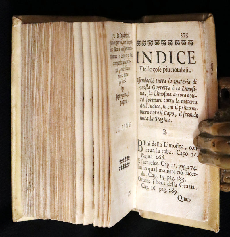 1700 Scarce Italian Vellum Book - La Causa De Ricchi Overo Il Debito by Giovanni Pietro Pinamonti. First Edition.