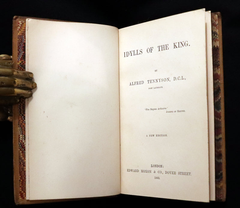 1863 Rare Book - Legend of King Arthur - IDYLLS OF THE KING by Alfred Tennyson.