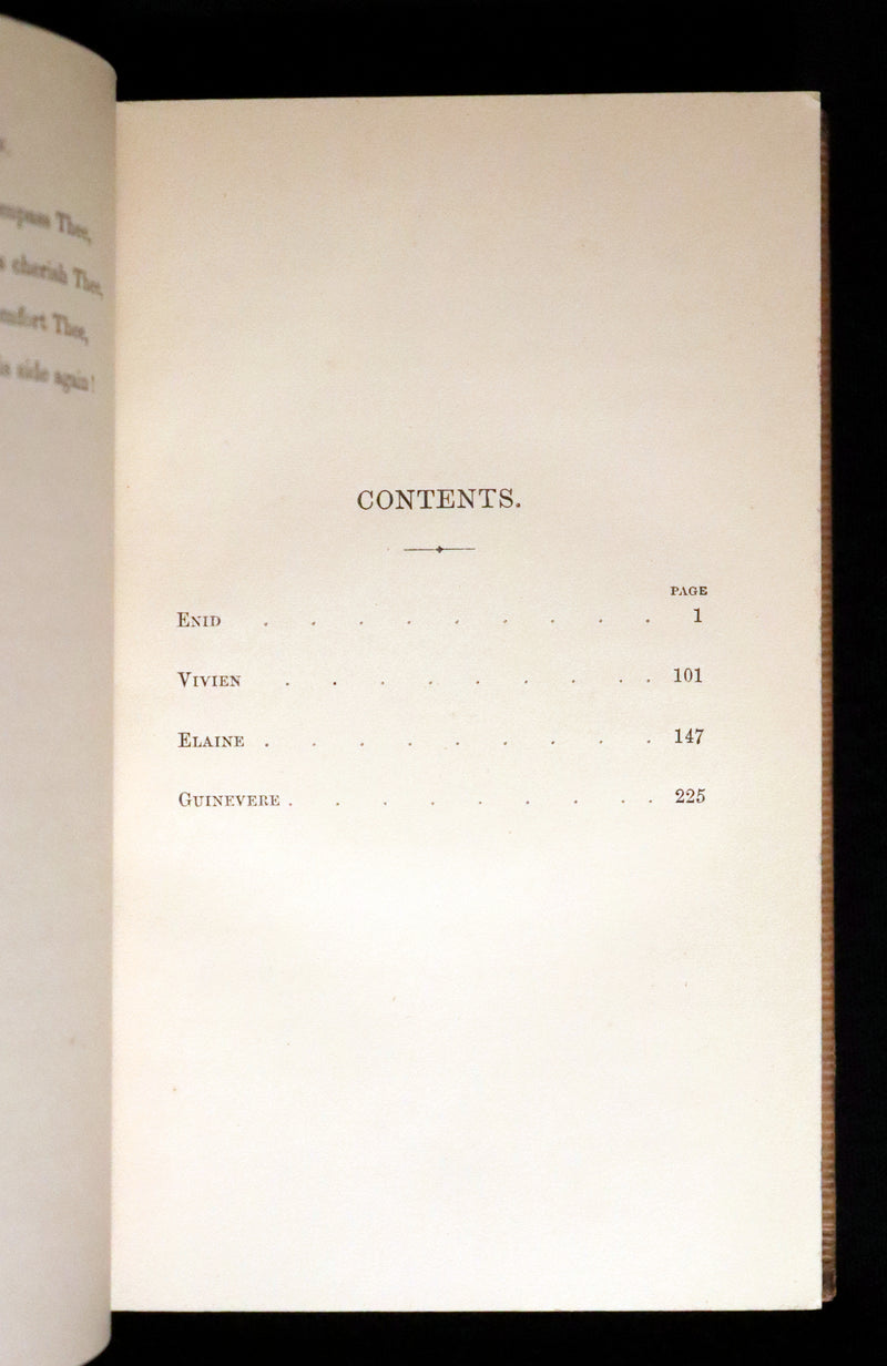 1863 Rare Book - Legend of King Arthur - IDYLLS OF THE KING by Alfred Tennyson.