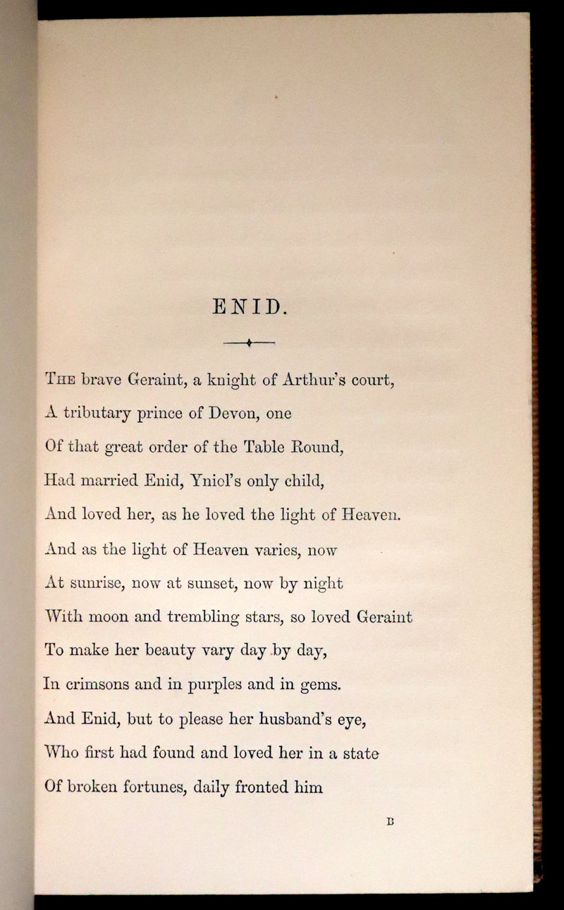 1863 Rare Book - Legend of King Arthur - IDYLLS OF THE KING by Alfred Tennyson.