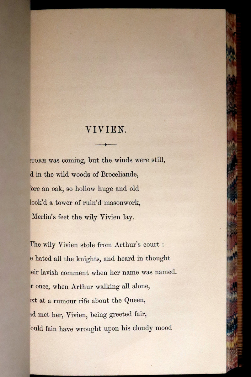 1863 Rare Book - Legend of King Arthur - IDYLLS OF THE KING by Alfred Tennyson.