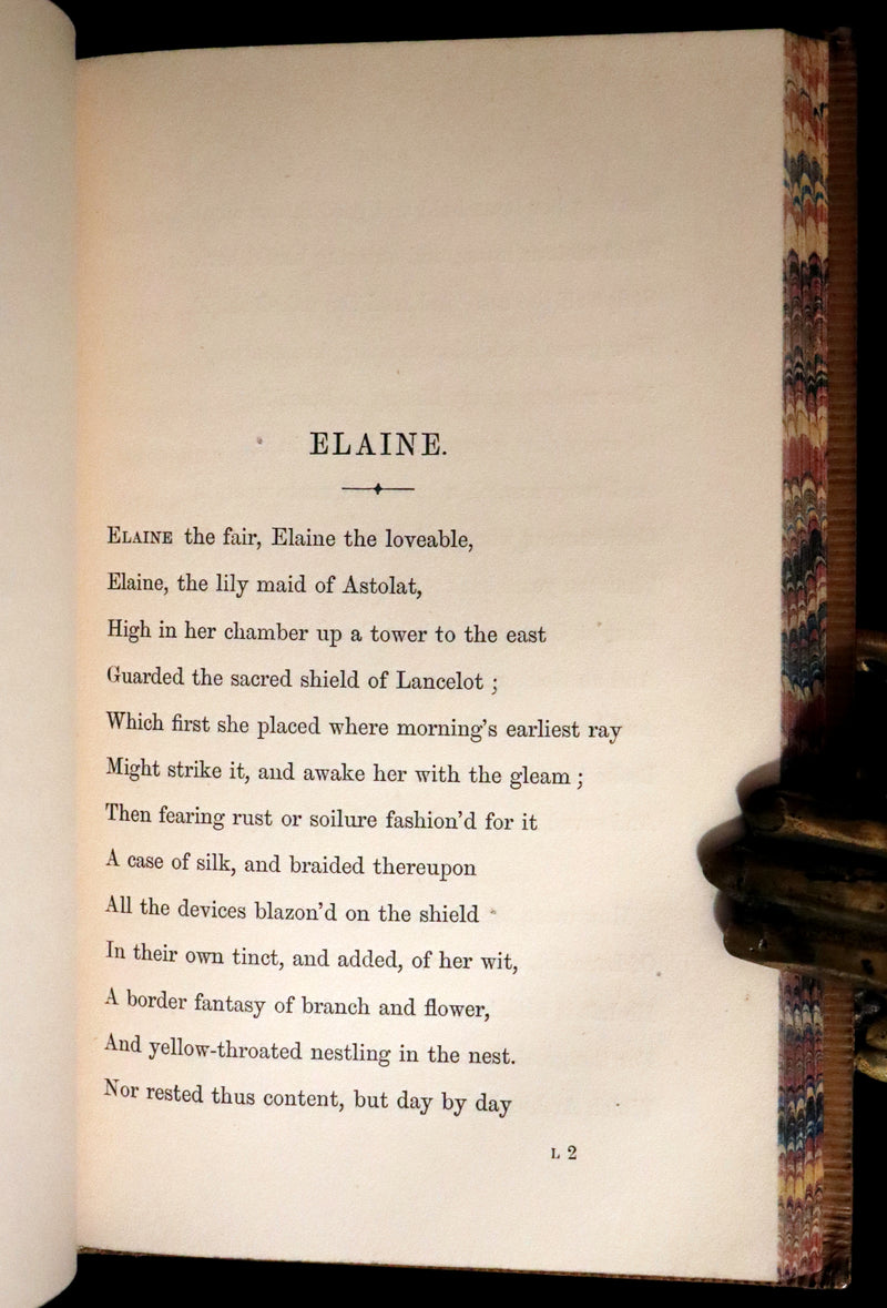 1863 Rare Book - Legend of King Arthur - IDYLLS OF THE KING by Alfred Tennyson.