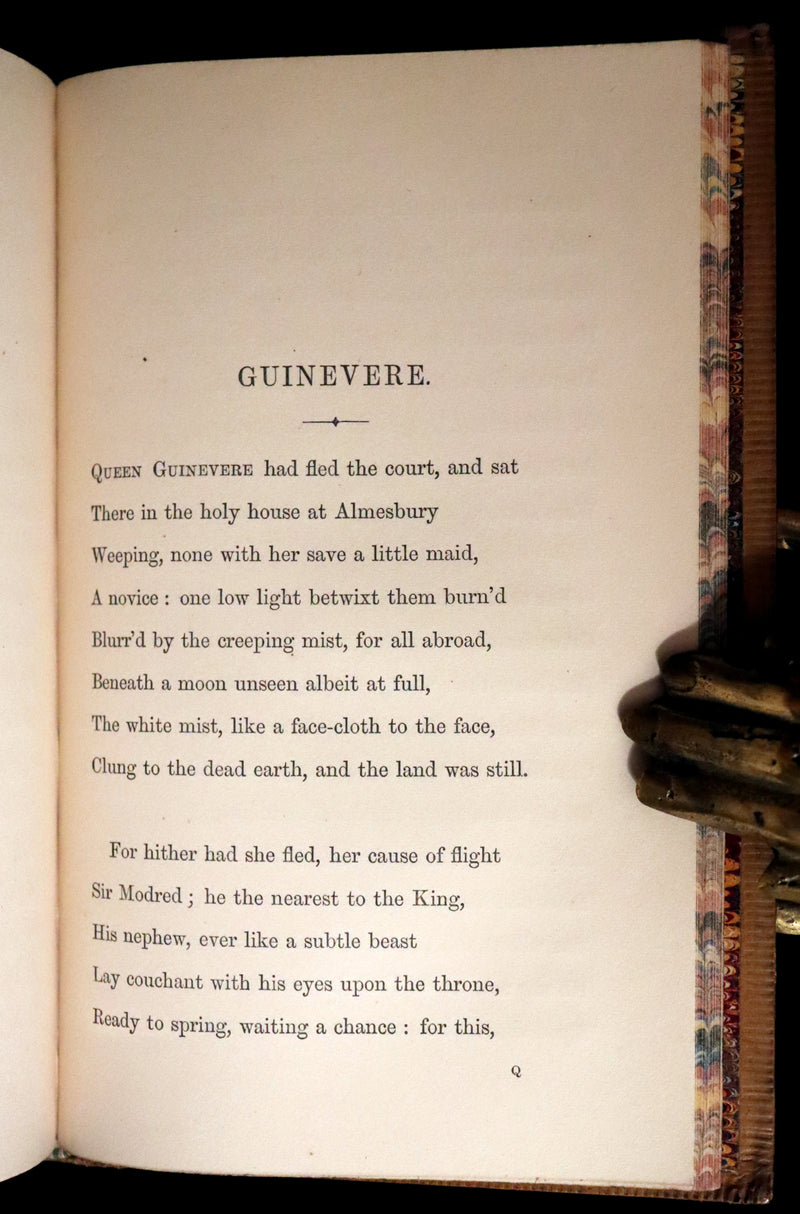 1863 Rare Book - Legend of King Arthur - IDYLLS OF THE KING by Alfred Tennyson.