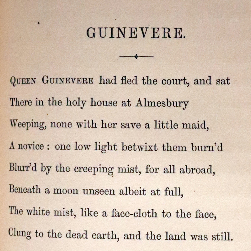 1863 Rare Book - Legend of King Arthur - IDYLLS OF THE KING by Alfred Tennyson.