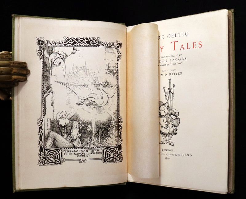 1894 Scarce First Edition - MORE CELTIC FAIRY TALES by Joseph Jacobs Illustrated by John D. Batten.