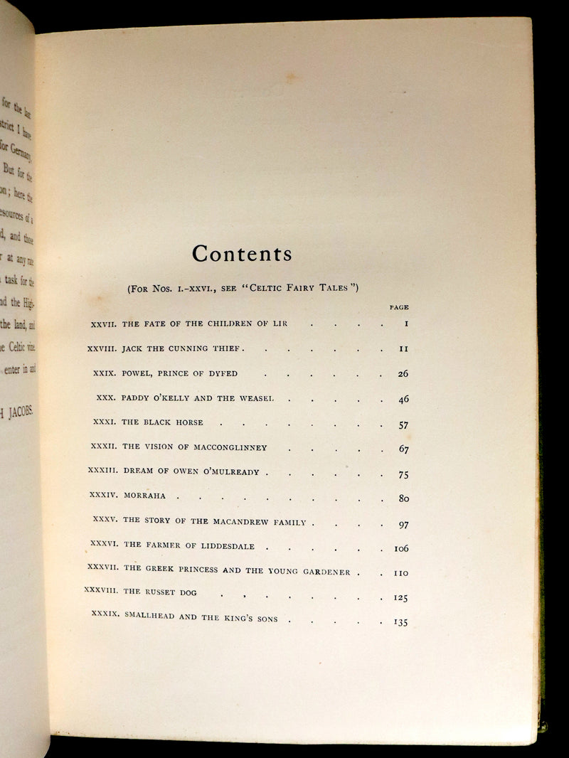1894 Scarce First Edition - MORE CELTIC FAIRY TALES by Joseph Jacobs Illustrated by John D. Batten.