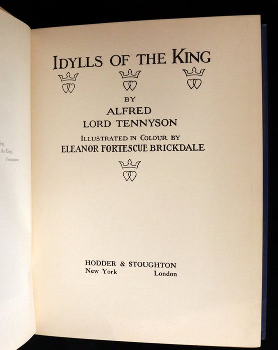 1911 First Edition Illustrated by Pre-Raphaelite Eleanor Fortescue Brickdale - Legend of King Arthur - Idylls of the King.