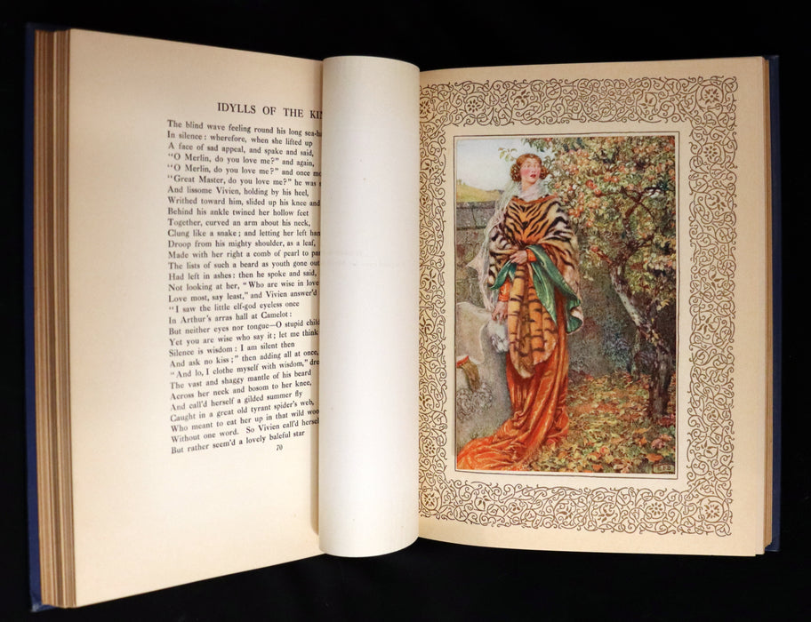 1911 First Edition Illustrated by Pre-Raphaelite Eleanor Fortescue Brickdale - Legend of King Arthur - Idylls of the King.