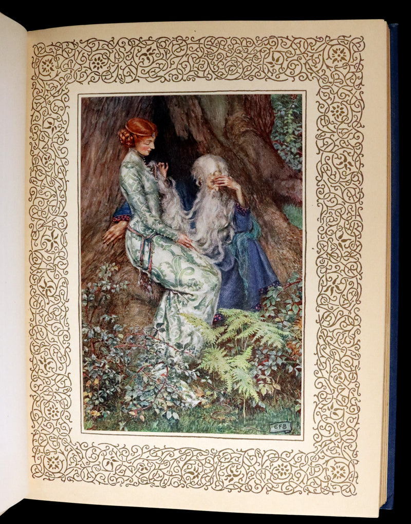 1911 First Edition Illustrated by Pre-Raphaelite Eleanor Fortescue Brickdale - Legend of King Arthur - Idylls of the King.