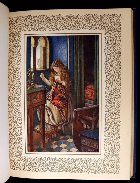 1911 First Edition Illustrated by Pre-Raphaelite Eleanor Fortescue Brickdale - Legend of King Arthur - Idylls of the King.