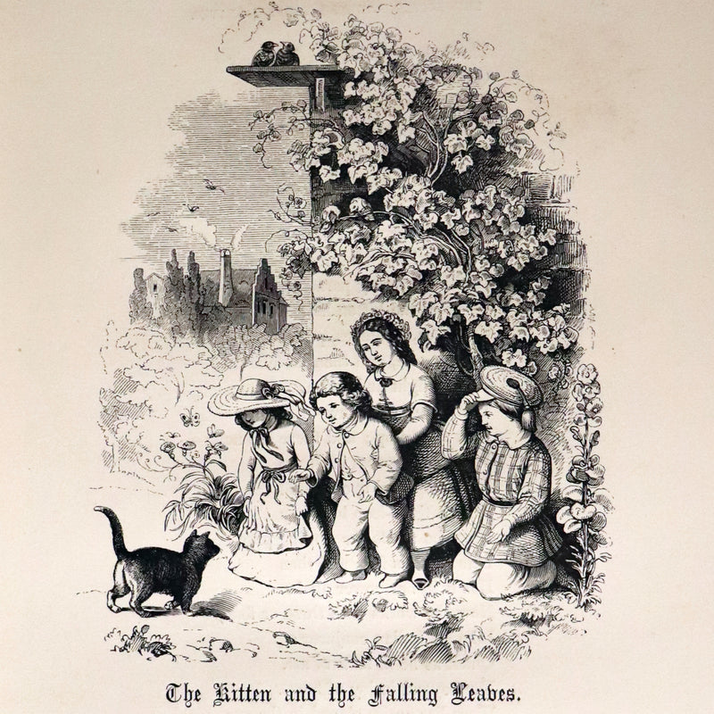 1860 Rare Victorian Book - The Pearls from the Poets, Spenser, Bryant, Wordsworth, Longfellow, Coleridge, Edgar A. Poe, Tennyson, etc. Illustrated.