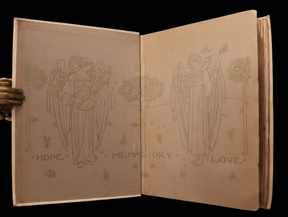 1910 Rare First Edition - POEMS BY CHRISTINA ROSSETTI Illustrated by Pre-Raphaelite FLORENCE HARRISON.