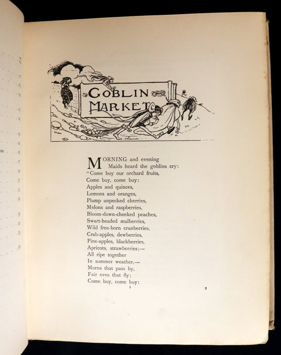 1910 Rare First Edition - POEMS BY CHRISTINA ROSSETTI Illustrated by Pre-Raphaelite FLORENCE HARRISON.