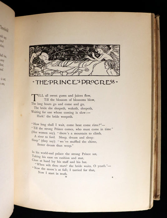 1910 Rare First Edition - POEMS BY CHRISTINA ROSSETTI Illustrated by Pre-Raphaelite FLORENCE HARRISON.