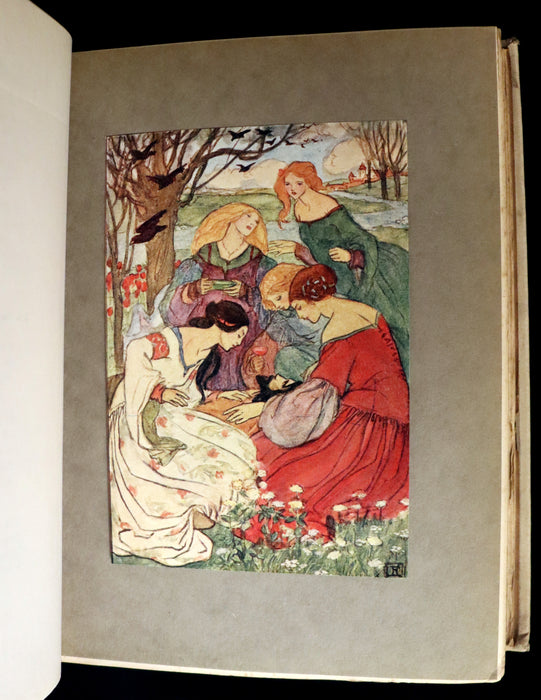 1910 Rare First Edition - POEMS BY CHRISTINA ROSSETTI Illustrated by Pre-Raphaelite FLORENCE HARRISON.