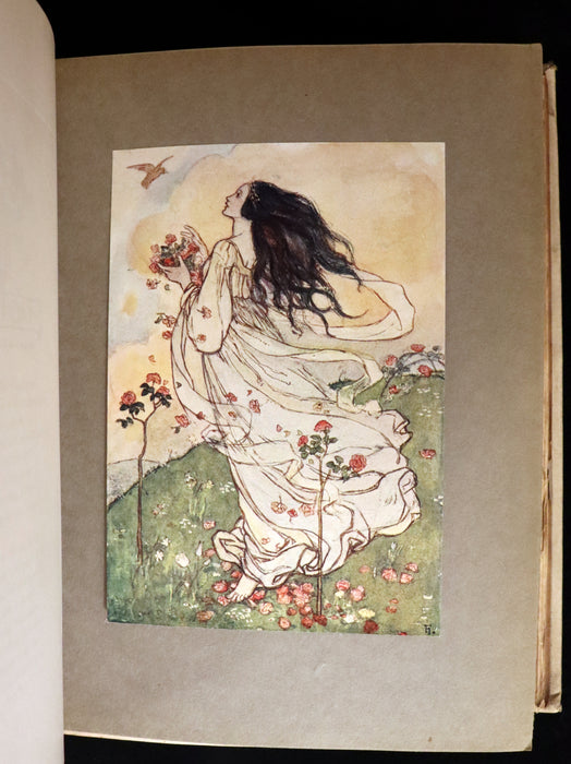 1910 Rare First Edition - POEMS BY CHRISTINA ROSSETTI Illustrated by Pre-Raphaelite FLORENCE HARRISON.