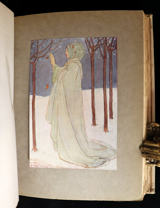 1910 Rare First Edition - POEMS BY CHRISTINA ROSSETTI Illustrated by Pre-Raphaelite FLORENCE HARRISON.