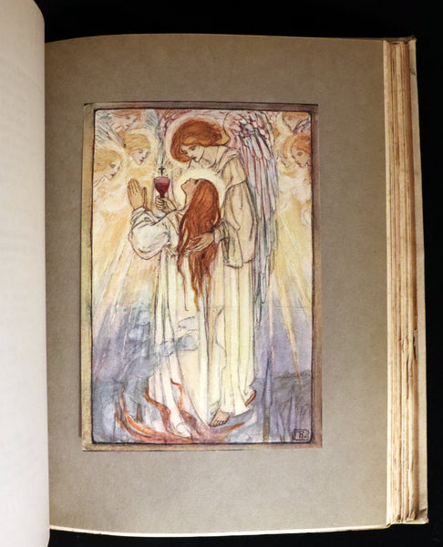 1910 Rare First Edition - POEMS BY CHRISTINA ROSSETTI Illustrated by Pre-Raphaelite FLORENCE HARRISON.
