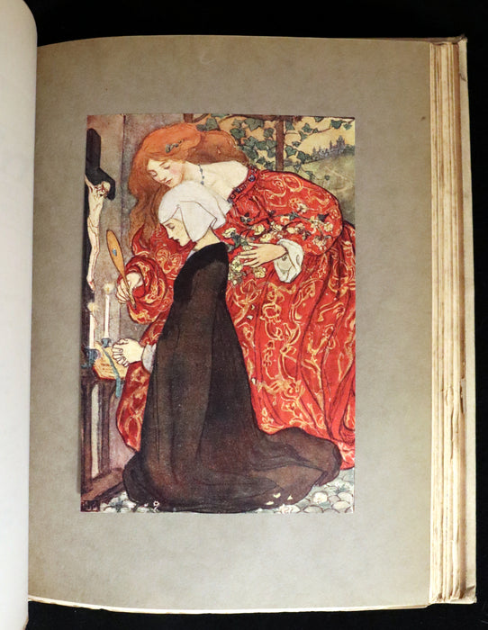 1910 Rare First Edition - POEMS BY CHRISTINA ROSSETTI Illustrated by Pre-Raphaelite FLORENCE HARRISON.