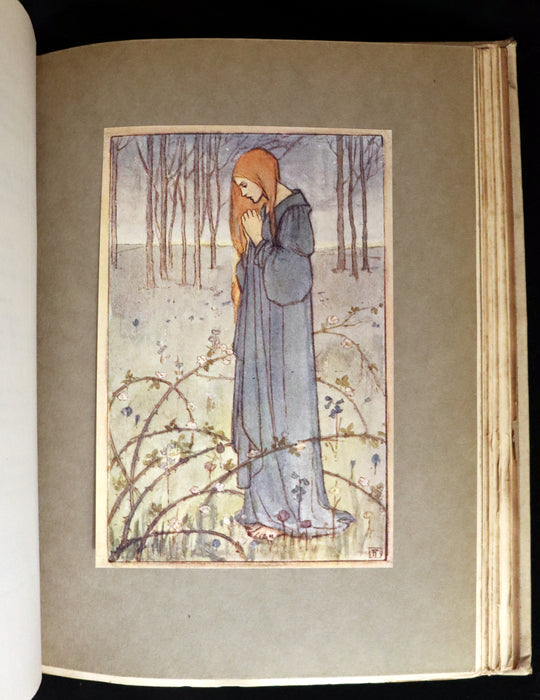 1910 Rare First Edition - POEMS BY CHRISTINA ROSSETTI Illustrated by Pre-Raphaelite FLORENCE HARRISON.