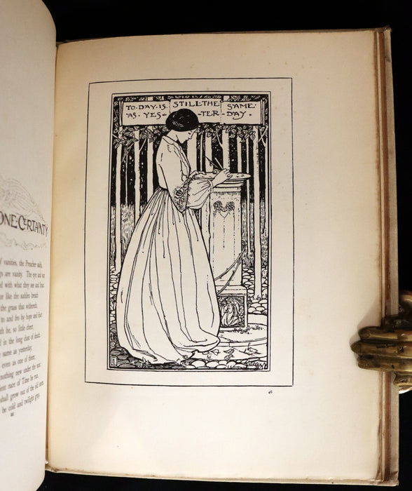 1910 Rare First Edition - POEMS BY CHRISTINA ROSSETTI Illustrated by Pre-Raphaelite FLORENCE HARRISON.