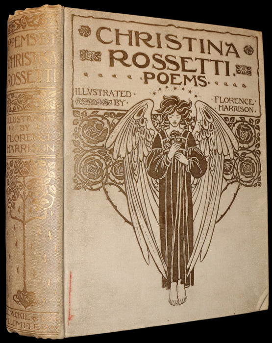 1910 Rare First Edition - POEMS BY CHRISTINA ROSSETTI Illustrated by Pre-Raphaelite FLORENCE HARRISON.