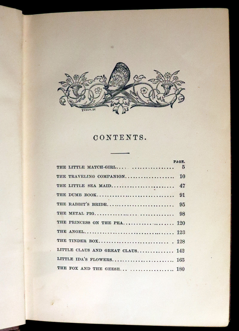 1877 Scarce Edition - Hans Christian Andersen - THE LITTLE MATCH GIRL and Other Fairy Tales. Illustrated.