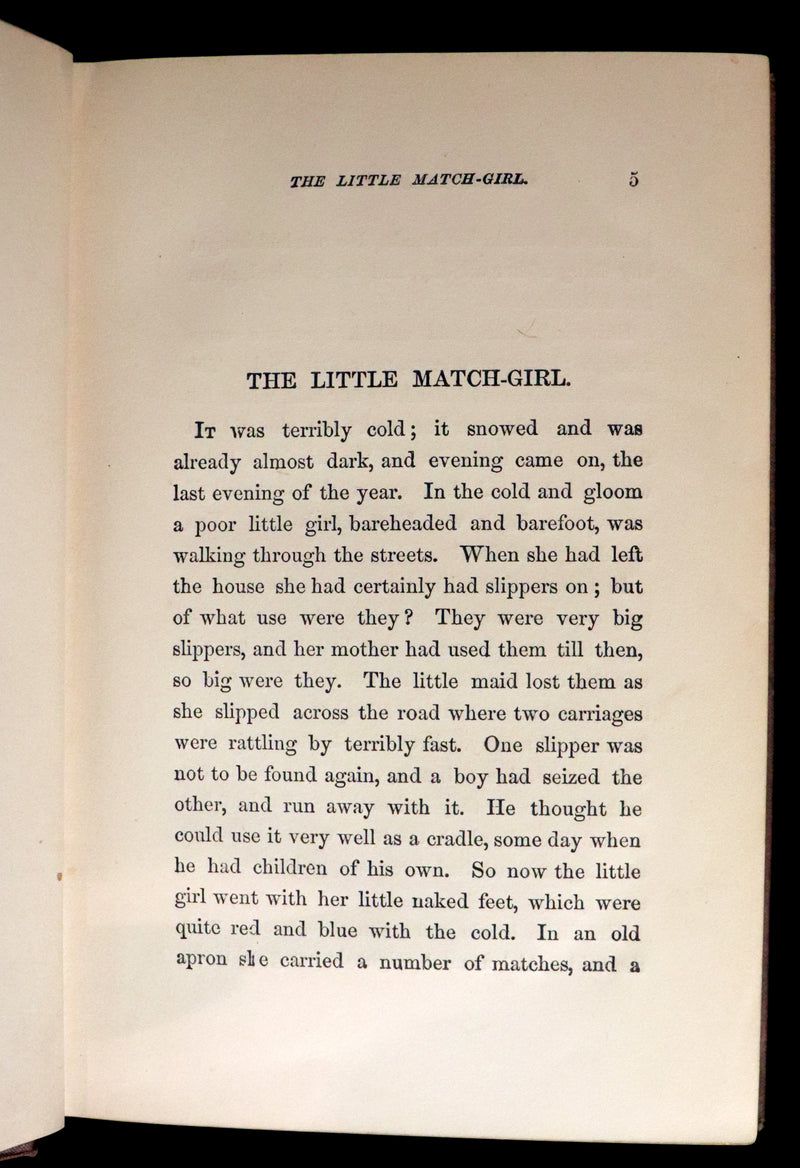 1877 Scarce Edition - Hans Christian Andersen - THE LITTLE MATCH GIRL and Other Fairy Tales. Illustrated.