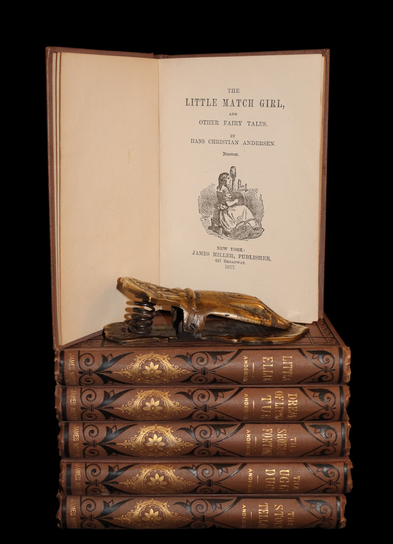 1877 Scarce Book Set - Hans Christian Andersen - 91 FAIRY TALES. Andersen's Library Illustrated.