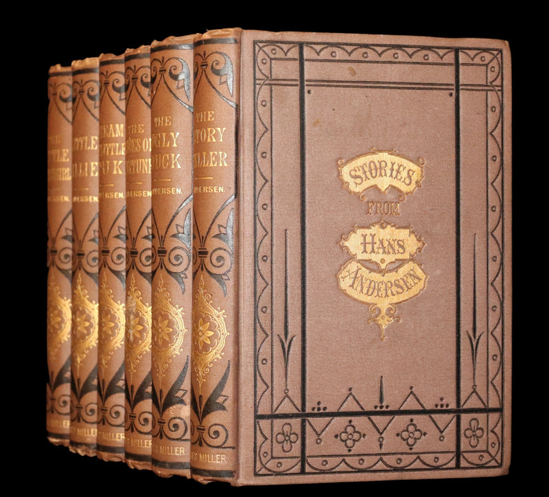 1877 Scarce Book Set - Hans Christian Andersen - 91 FAIRY TALES. Andersen's Library Illustrated.