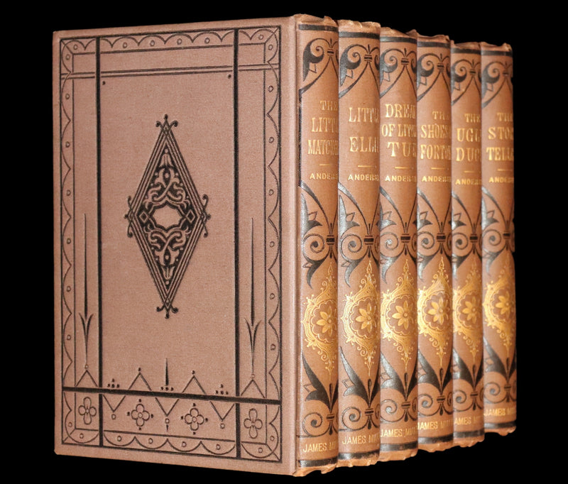 1877 Scarce Book Set - Hans Christian Andersen - 91 FAIRY TALES. Andersen's Library Illustrated.