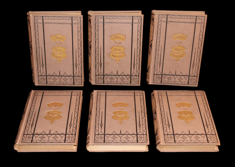 1877 Scarce Book Set - Hans Christian Andersen - 91 FAIRY TALES. Andersen's Library Illustrated.