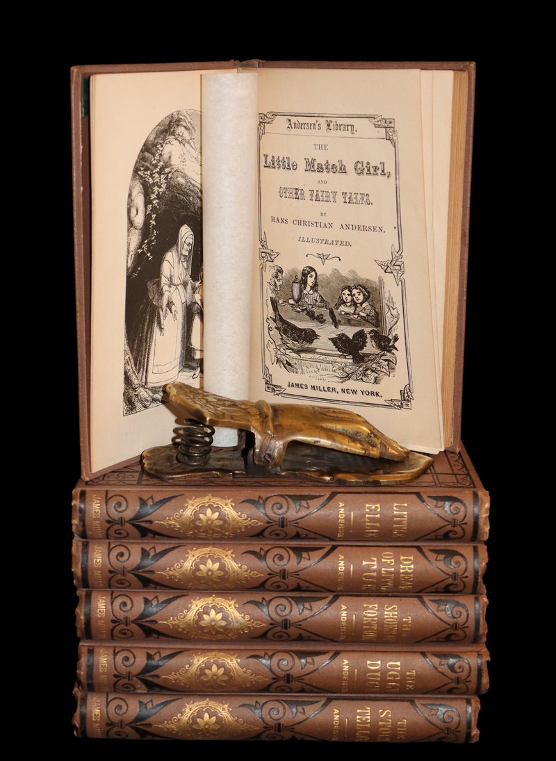 1877 Scarce Book Set - Hans Christian Andersen - 91 FAIRY TALES. Andersen's Library Illustrated.