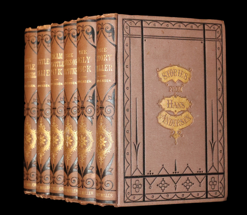 1877 Scarce Book Set - Hans Christian Andersen - 91 FAIRY TALES. Andersen's Library Illustrated.