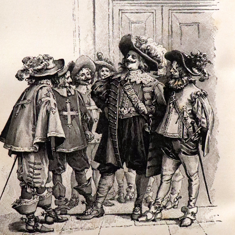 1895 Rare Book - The Three Musketeers by Alexandre Dumas illustrated by Maurice Leloir.