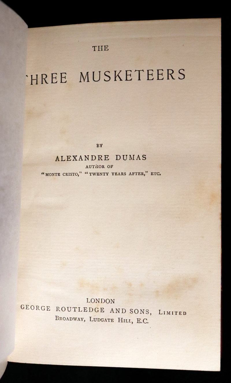 1895 Rare Book - The Three Musketeers by Alexandre Dumas illustrated by Maurice Leloir.
