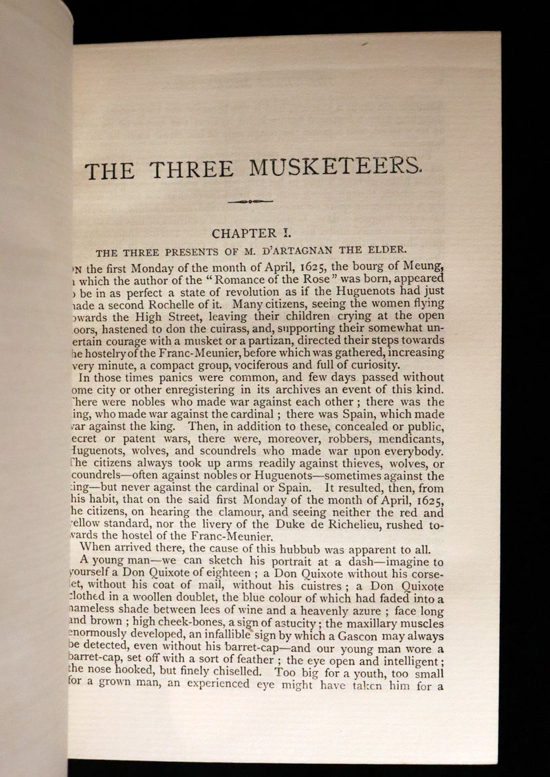 1895 Rare Book - The Three Musketeers by Alexandre Dumas illustrated by Maurice Leloir.