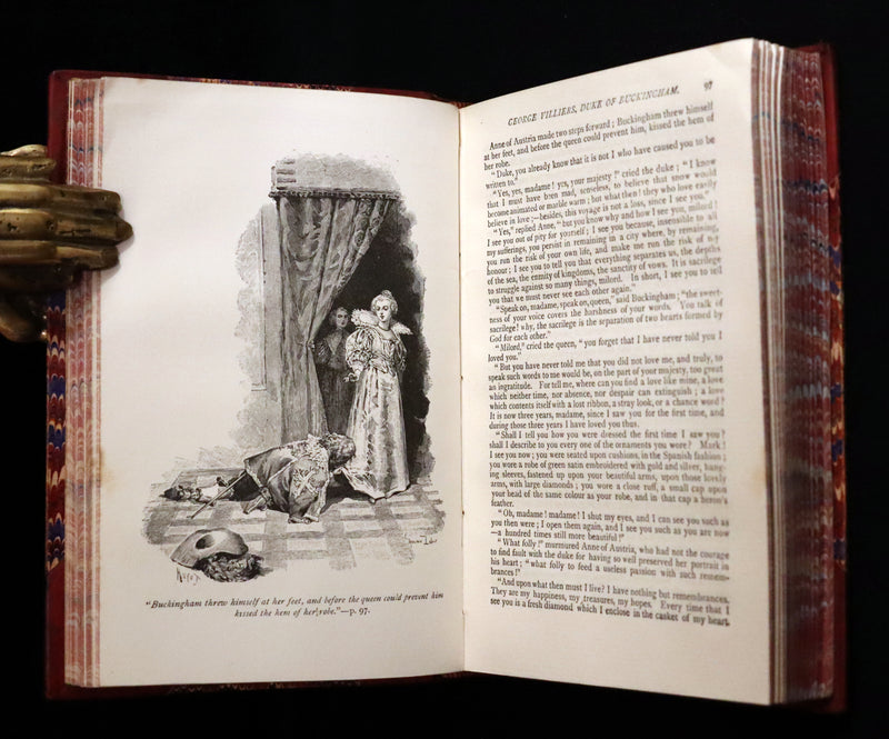 1895 Rare Book - The Three Musketeers by Alexandre Dumas illustrated by Maurice Leloir.