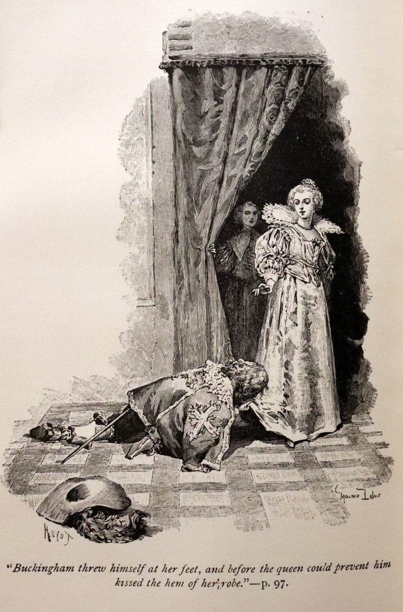 1895 Rare Book - The Three Musketeers by Alexandre Dumas illustrated by Maurice Leloir.