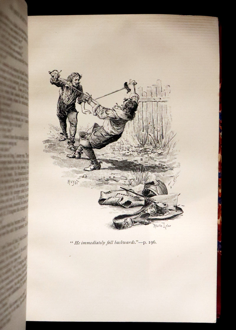 1895 Rare Book - The Three Musketeers by Alexandre Dumas illustrated by Maurice Leloir.