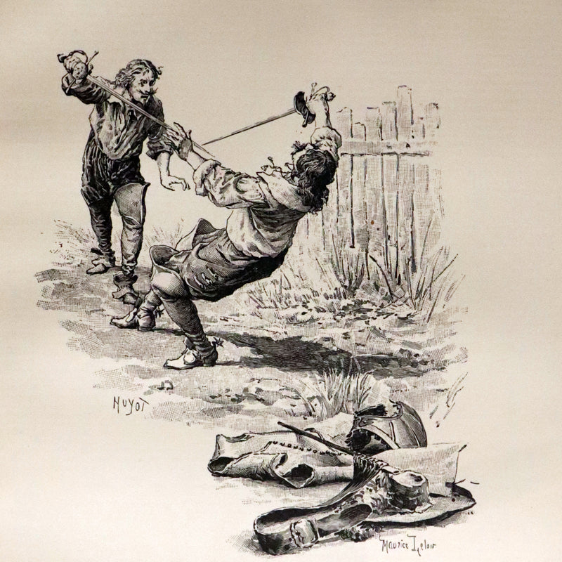 1895 Rare Book - The Three Musketeers by Alexandre Dumas illustrated by Maurice Leloir.