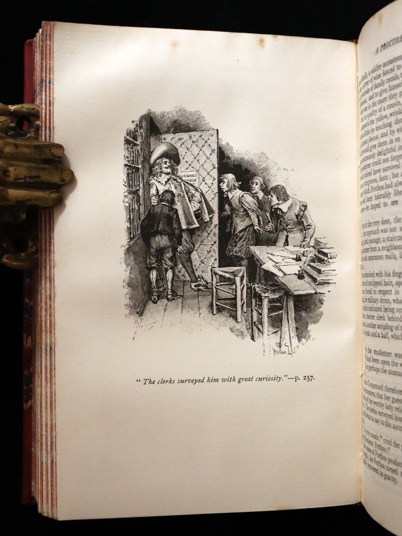 1895 Rare Book - The Three Musketeers by Alexandre Dumas illustrated by Maurice Leloir.