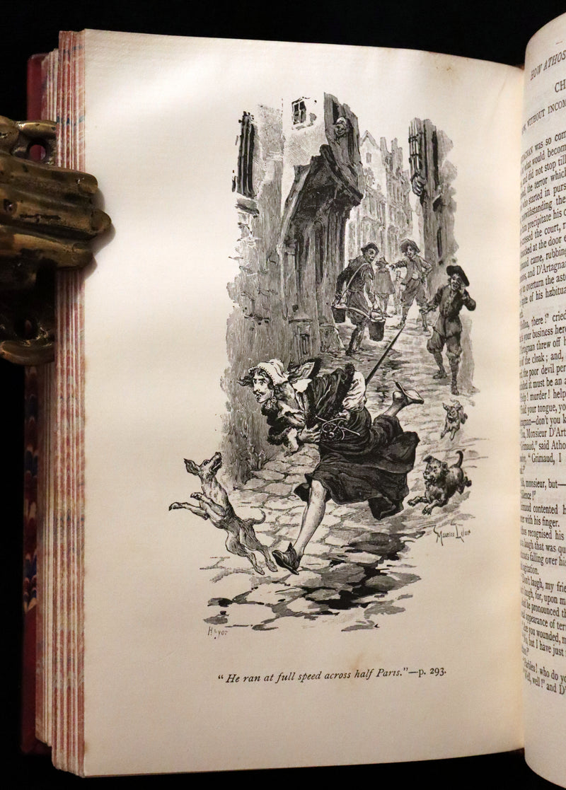 1895 Rare Book - The Three Musketeers by Alexandre Dumas illustrated by Maurice Leloir.