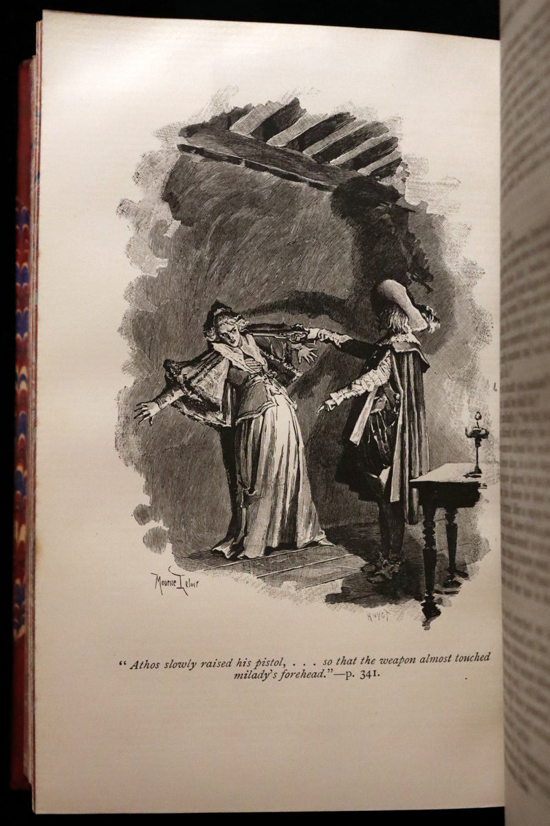 1895 Rare Book - The Three Musketeers by Alexandre Dumas illustrated by Maurice Leloir.