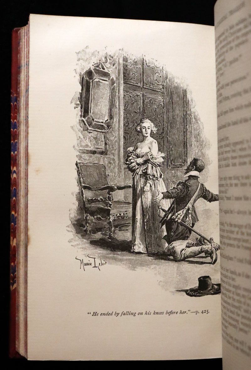 1895 Rare Book - The Three Musketeers by Alexandre Dumas illustrated by Maurice Leloir.
