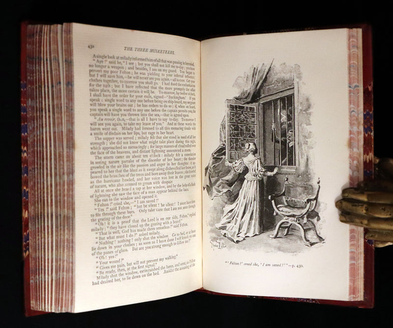 1895 Rare Book - The Three Musketeers by Alexandre Dumas illustrated by Maurice Leloir.