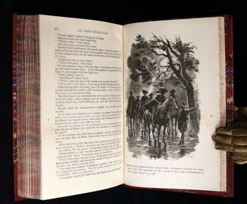 1895 Rare Book - The Three Musketeers by Alexandre Dumas illustrated by Maurice Leloir.