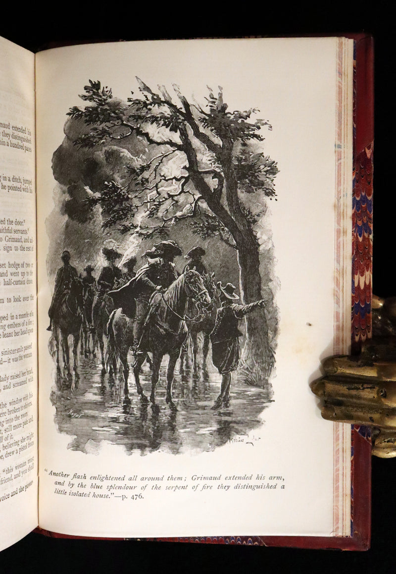 1895 Rare Book - The Three Musketeers by Alexandre Dumas illustrated by Maurice Leloir.