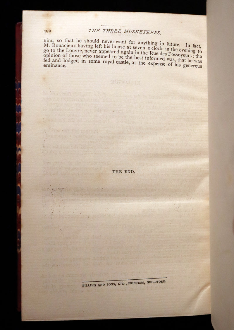 1895 Rare Book - The Three Musketeers by Alexandre Dumas illustrated by Maurice Leloir.